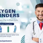 Medical oxygen cylinders for home or hospital use, providing pure oxygen for respiratory support. Oxygen cylinder on rent @ hyperlocals.in