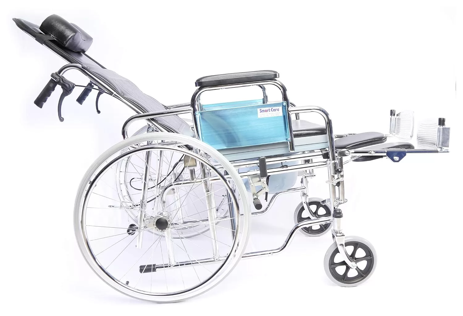 Recliner wheelchair on rent in Hyderabad dimensions diagram showing seat width and height